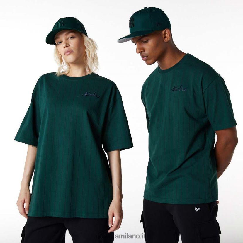 New Era Z282J23151 t-shirt verde oversize gessata