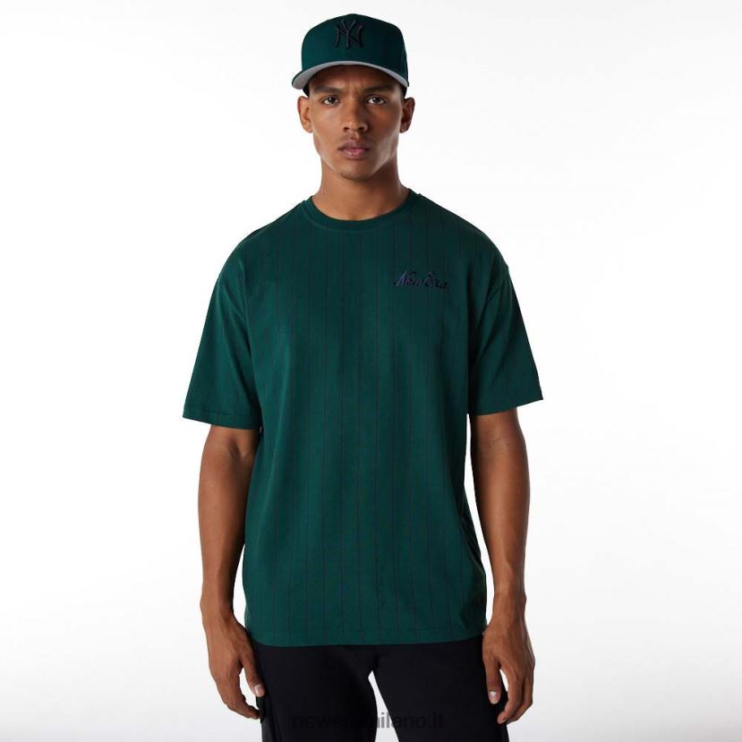 New Era Z282J23151 t-shirt verde oversize gessata