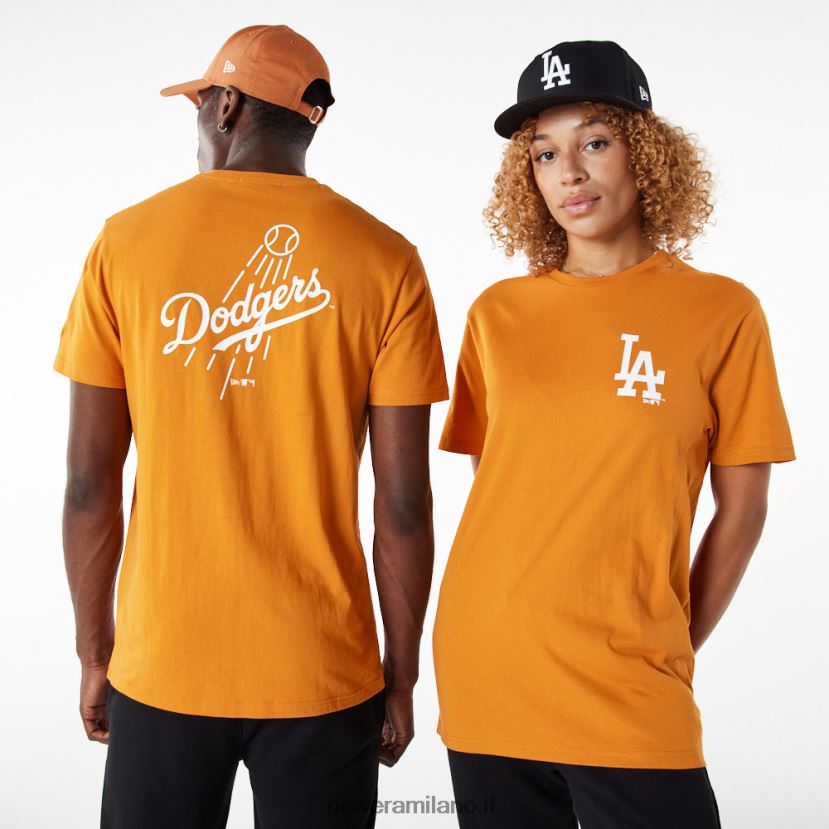 New Era Z282J23153 t-shirt arancione la Dodgers mlb league essenziale