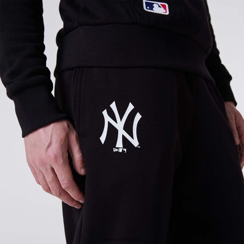 New Era Z282J22594 Pantaloni da jogging neri con logo della squadra dei New York Yankees